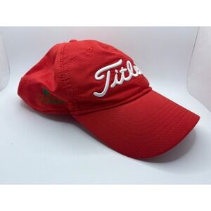 Titleist Red Golf Hat Oglebay Resort Adjustable Performance Script Logo Cap